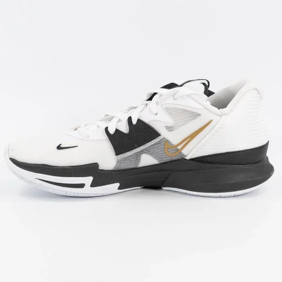Nike Kyrie Low 5 'White Black Metallic Gold' DJ6012-101 Basketball Sneakers - Picture 3 of 13